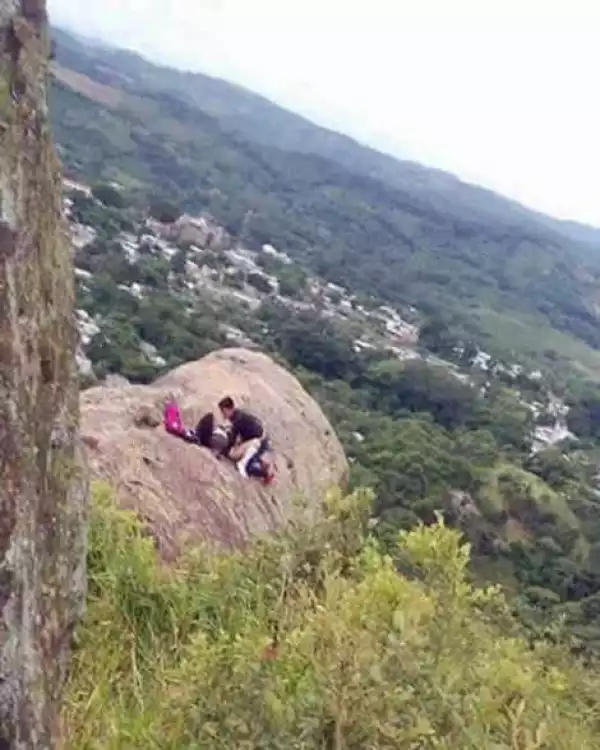 Photo of a Horny, Couple Filmed Having S*x on Mountain Top Goes Viral